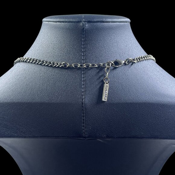 Sugarfix Brass Statement Pendant Necklace Bold Y2K Festival Boho Glam Jewelry - Picture 3 of 5